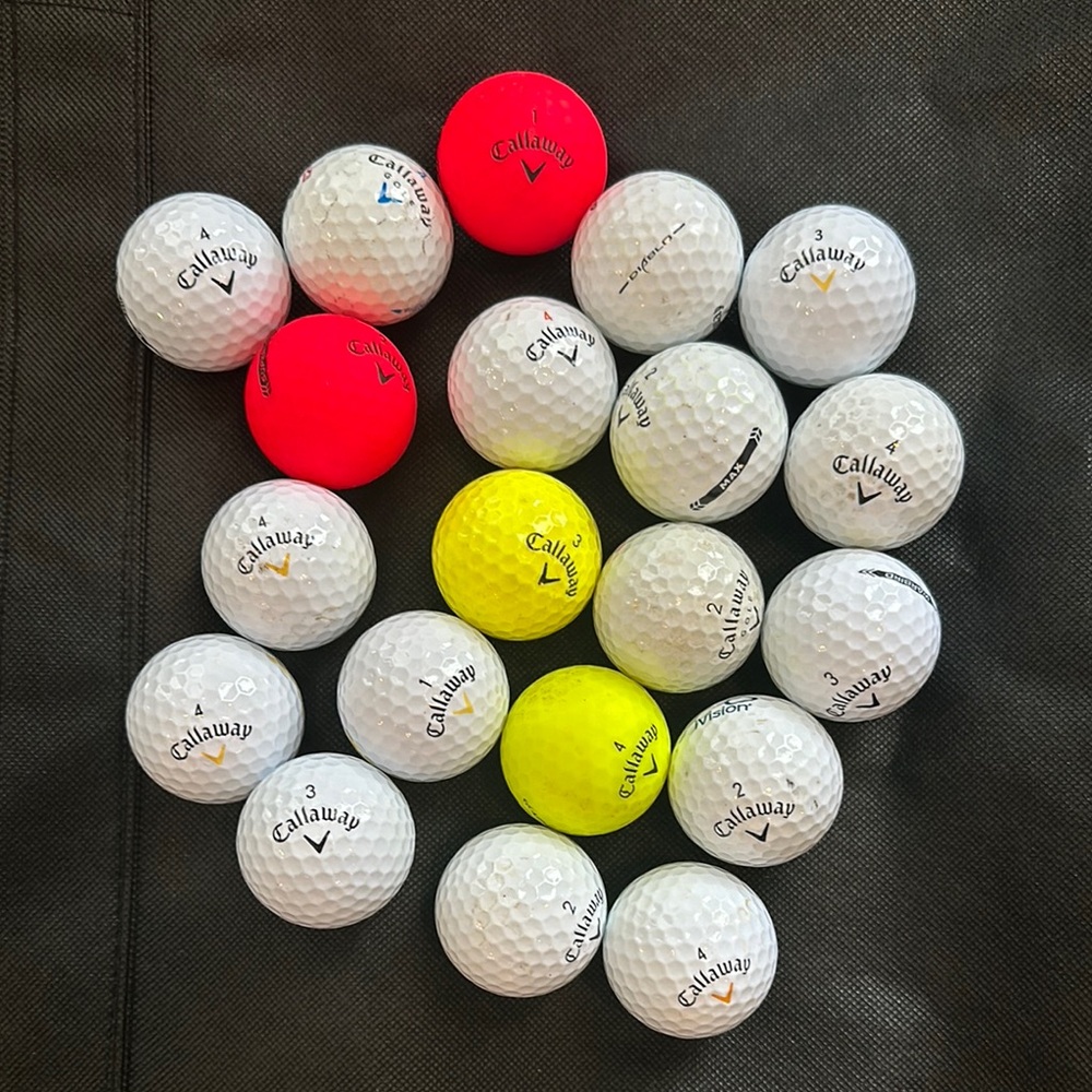 Callaway Golf Balls Set - White, Yellow, Red